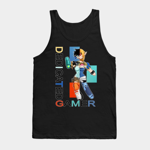 Dedicated Gamer Tank Top by RDOWNART